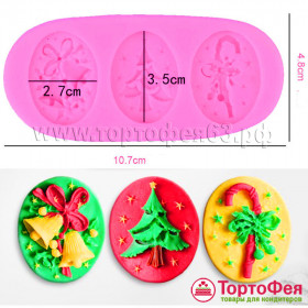 Молд &quot;Новогодние медальоны&quot;
