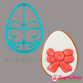 Вырубка с оттиском "Яйцо с бантом" 11 см