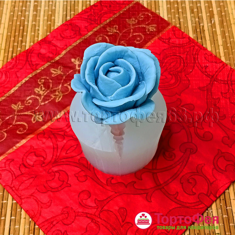 Молд силиконовый "Роза" 4,4 см Молд силиконовый "Роза" 4,4 см