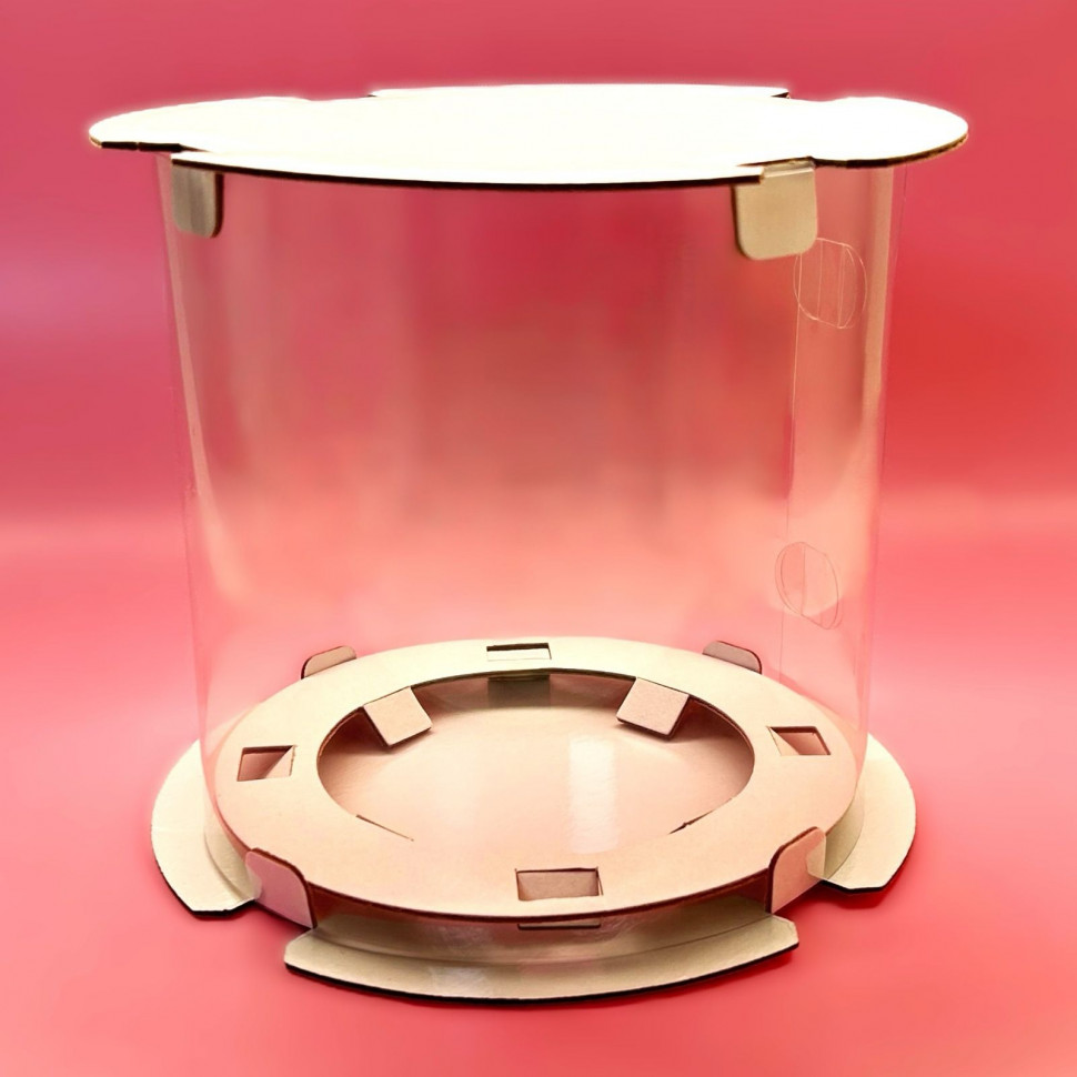 Коробка-тубус диаметр 20 см / высота 20 см, белая Коробка-тубус диаметр 20 см / высота 20 см, белая