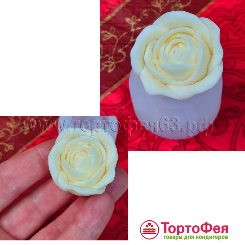 Молд силиконовый "Чайная роза" 4,2 см
