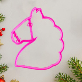 Вырубка с оттиском &quot;Голова лошади&quot; 7х8 см