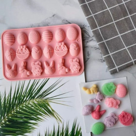 Форма силиконовая "Пасхальный набор", 18 яч.