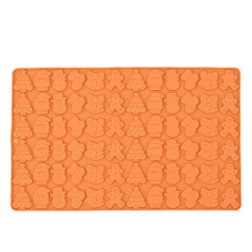 Форма силиконовая &quot;Новогодний набор&quot;, 72 ячейки (размеры 3×2,5 см, глубина 0,5 см)