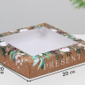 Коробка 20х20х4 см с окном "Present"  