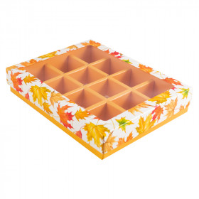 Коробка для 12 конфет с окном&quot;Осень&quot;  