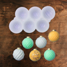 Форма силиконовая &quot;Елочные шары&quot; 3,5 см / 6 шт (пр-во Россия)