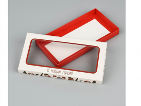 Коробка для шоколад.плитки 18х9х1,4 см &quot;С Новым годом&quot; 