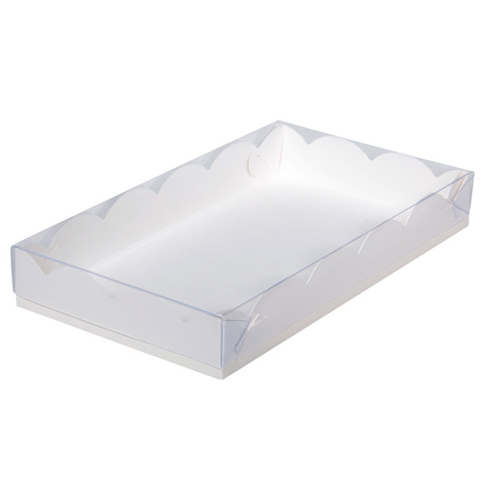 Коробка для прян. 20х12х3,5 см с прозрач.крышкой / белая