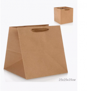 Пакет под торт 25 х 25 х 25 см, крафт