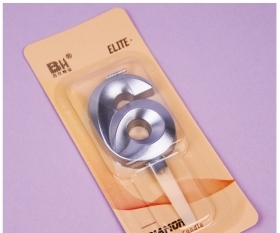 Свеча &quot;Цифра 6&quot;, серебро / 5 см 