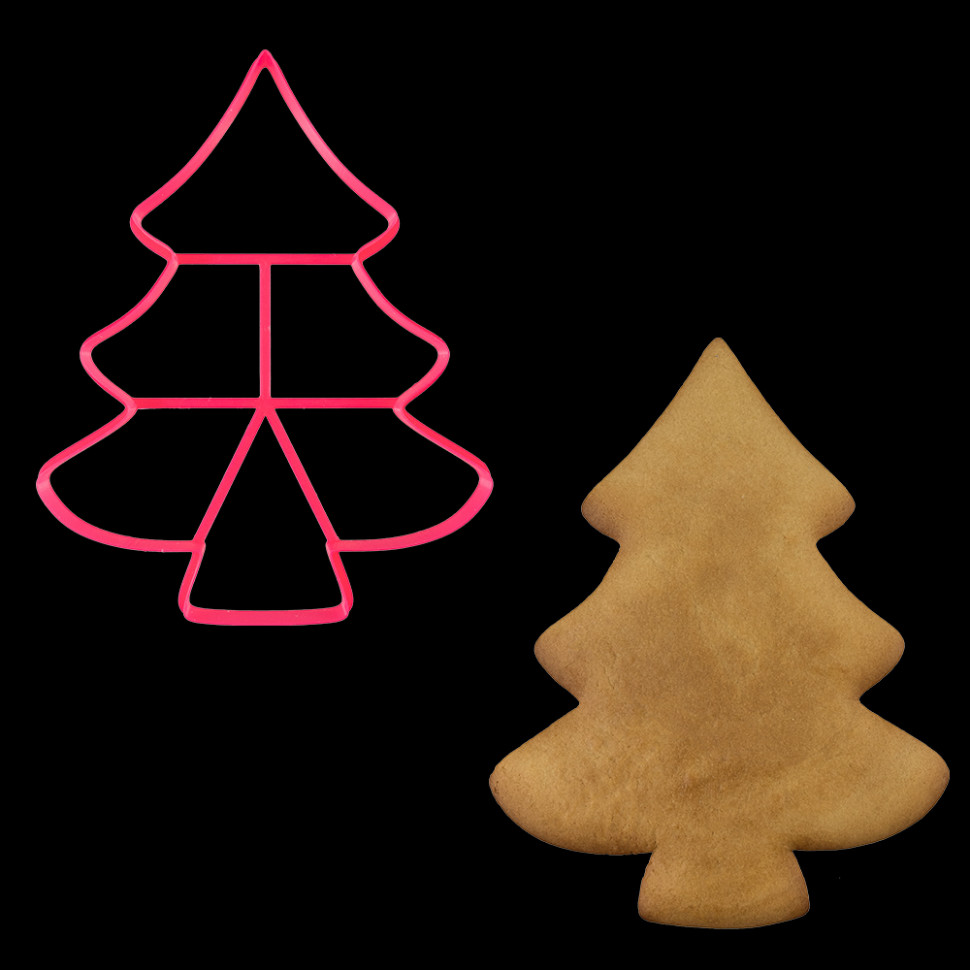 Вырубка для торта "Елка" 20 см