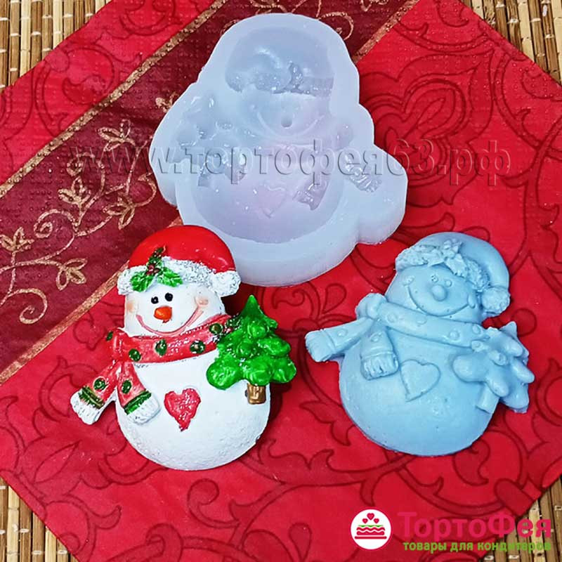 Форма силиконовая "Снеговик"