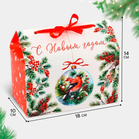 Коробка подарочная 18х10х10 см &quot;С Новым годом&quot; 