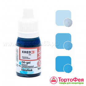 Краситель жирорастворимый Kreda Oil-gel Голубой, 10 гр    