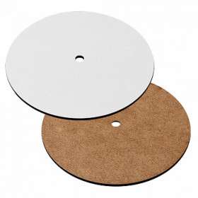 Подложка ЛХДФ (3мм) белая с отверстием, 50 см  