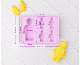 Форма силиконовая &quot;Лего человечки&quot;, 5 шт