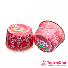 Форма бумаж. Маффин &quot;Красный/Merry Chritsmas&quot;, 10 шт