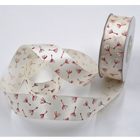 Лента атласная Бежевая &quot;Хлопок&quot;, 2,5 см / 3 м 