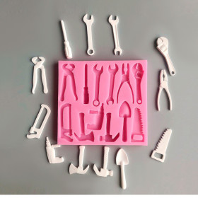 Молд силиконовый &quot;Инструменты&quot;, 12 предметов 