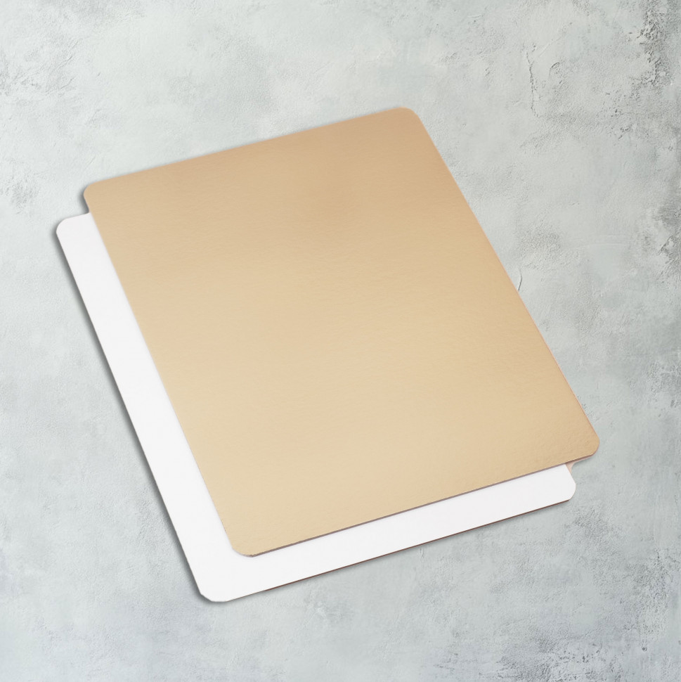 Поднос 3,2 мм Золото / белый 30х40 см 