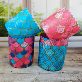 Форма бумаж. Кулич "Витражи" 200-250 гр (9*9 см) / 10 шт    