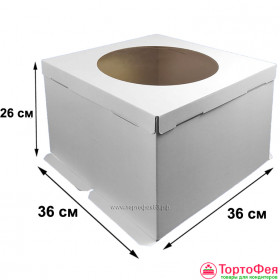 Коробка для торта 36х36х26 см
