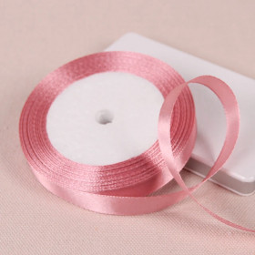 Лента атласная Пепельно-розовая 0,6 см / 22 м  
