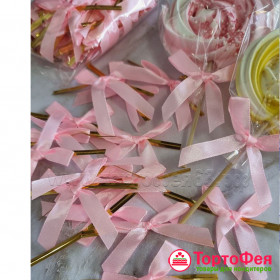 Твист-лента с Розовым бантиком / 1 шт  