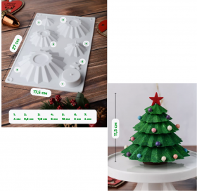 Форма силиконовая &quot;Елка объемная&quot; 11,5 см