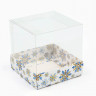 Коробка 10х10х10 см с прозрачным куполом "Снежинки"