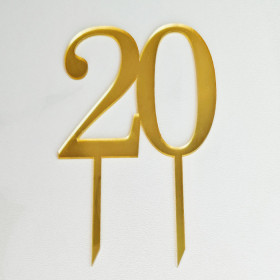 Топпер &quot;20&quot;, золото