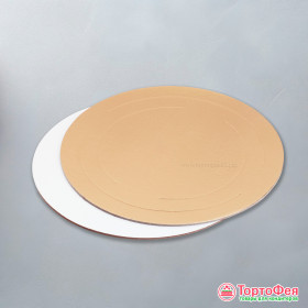 Подложка 2,5 мм Золото/белая, 24 см