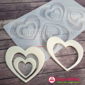 Силикон.мат для отливки шоколада &quot;Сердца двойные&quot;