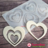 Силикон.мат для отливки шоколада "Сердца двойные"