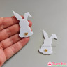 Декор из акрила "Зайчик", белый / 5 см