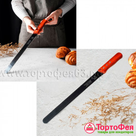 Нож для нарезки бисквита, крупные зубцы / 30 см