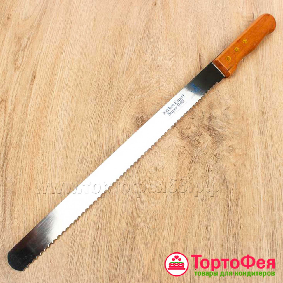 Нож для нарезки бисквита, крупные зубцы / 30 см