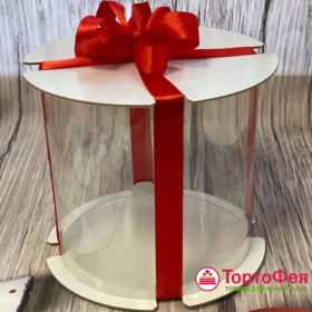 Коробка-тубус диаметр 16 см / высота 22 см, белая