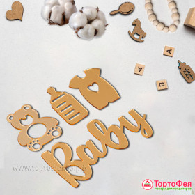 Набор украшений из акрила "Baby" / 4 шт