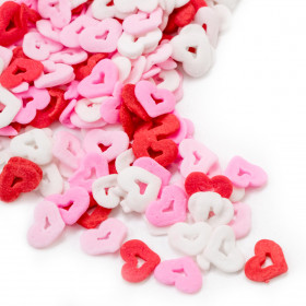 Посыпка Сердца Сквозные Розовые/белые/красные, 20 г