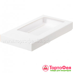 Коробка для шоколадной плитки 16х8х1,7 см, белая 