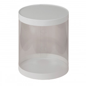 Коробка-тубус диаметр 20 см / высота  25 см, белая  