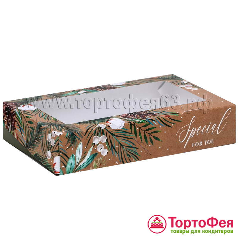 Коробка 20х12х4 см с окном "Special for you"