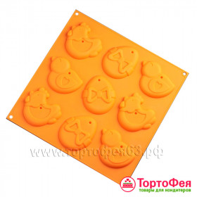 Форма силиконовая Пасха, 9 шт (яч. 9 см)