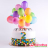 Шарики воздушные мини для украшения торта, 5 шт / цвета микс