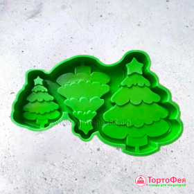 Форма силиконовая &quot;Елочки&quot;, 3 шт    