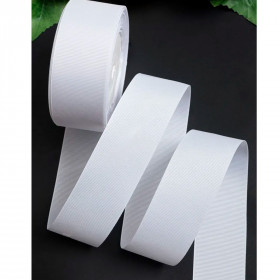 Лента матовая Белая 4 см, 18 м