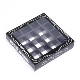 Коробка для 16 конфет с окном, "Настоящий мужчина"