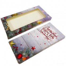 Коробка для шоколад.плитки 17х9х1,4 см &quot;Счастливого Нового года&quot;  